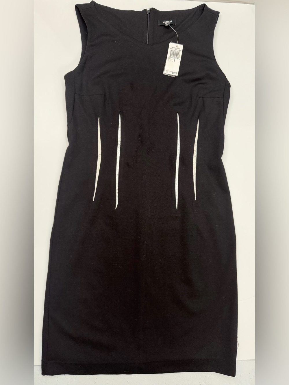 NWT Premise Black Sheath | Silver Metallic Piping | Size 6 | Retail $128